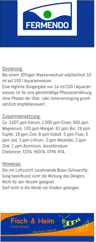 Preview: Dünger für Aquarienpflanzen - Volldünger - Fermendo Basis