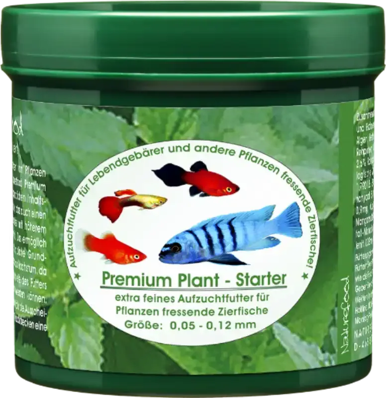 Jungfisch- oder Baby-Futter für pflanzenfressende Zierfische von Naturefood