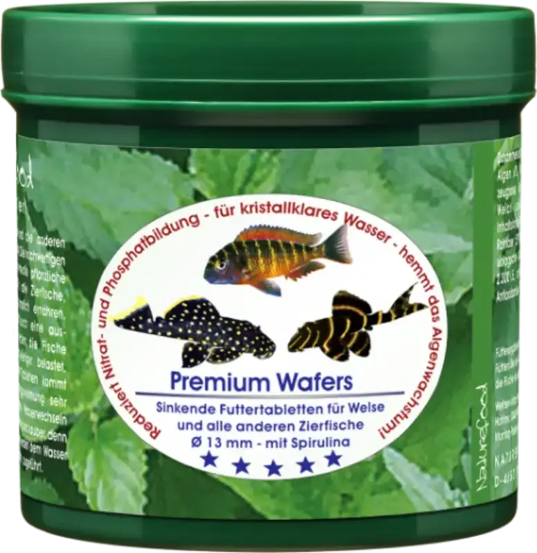 Sinkende Futtertabletten mit Spirulina für Welse von Naturefood