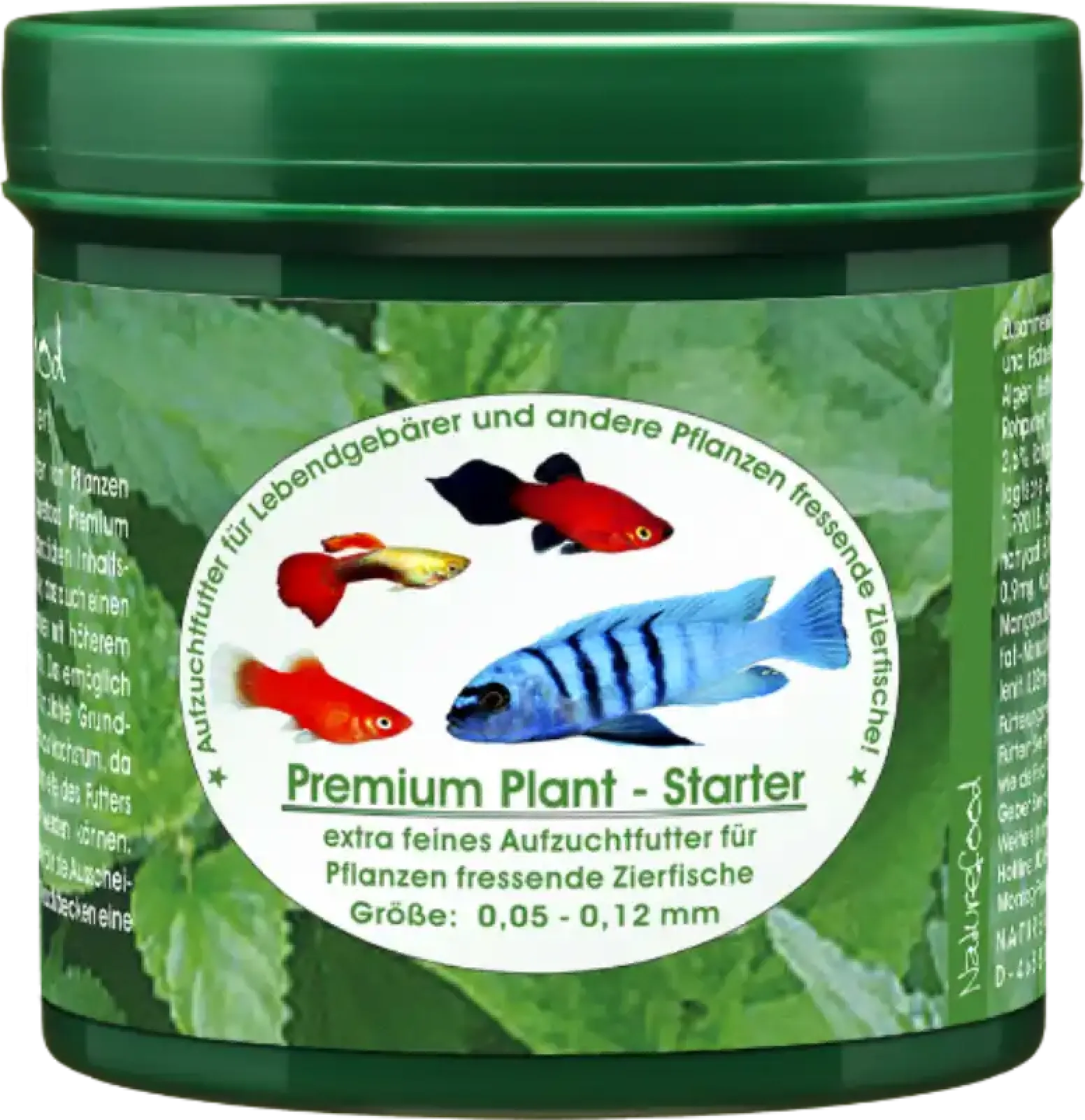 Jungfisch- oder Baby-Futter für pflanzenfressende Zierfische von Naturefood
