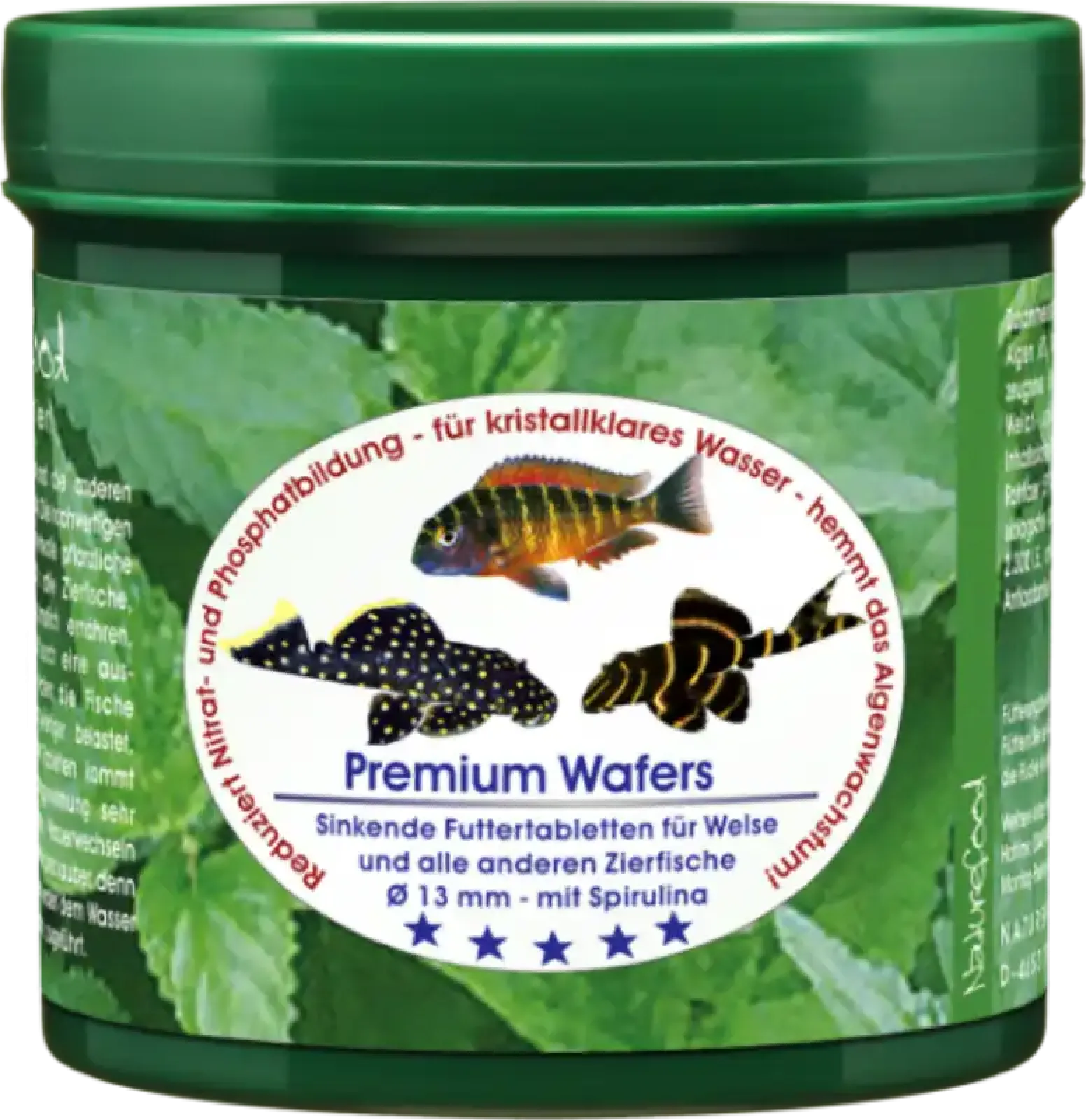 Sinkende Futtertabletten mit Spirulina für Welse von Naturefood