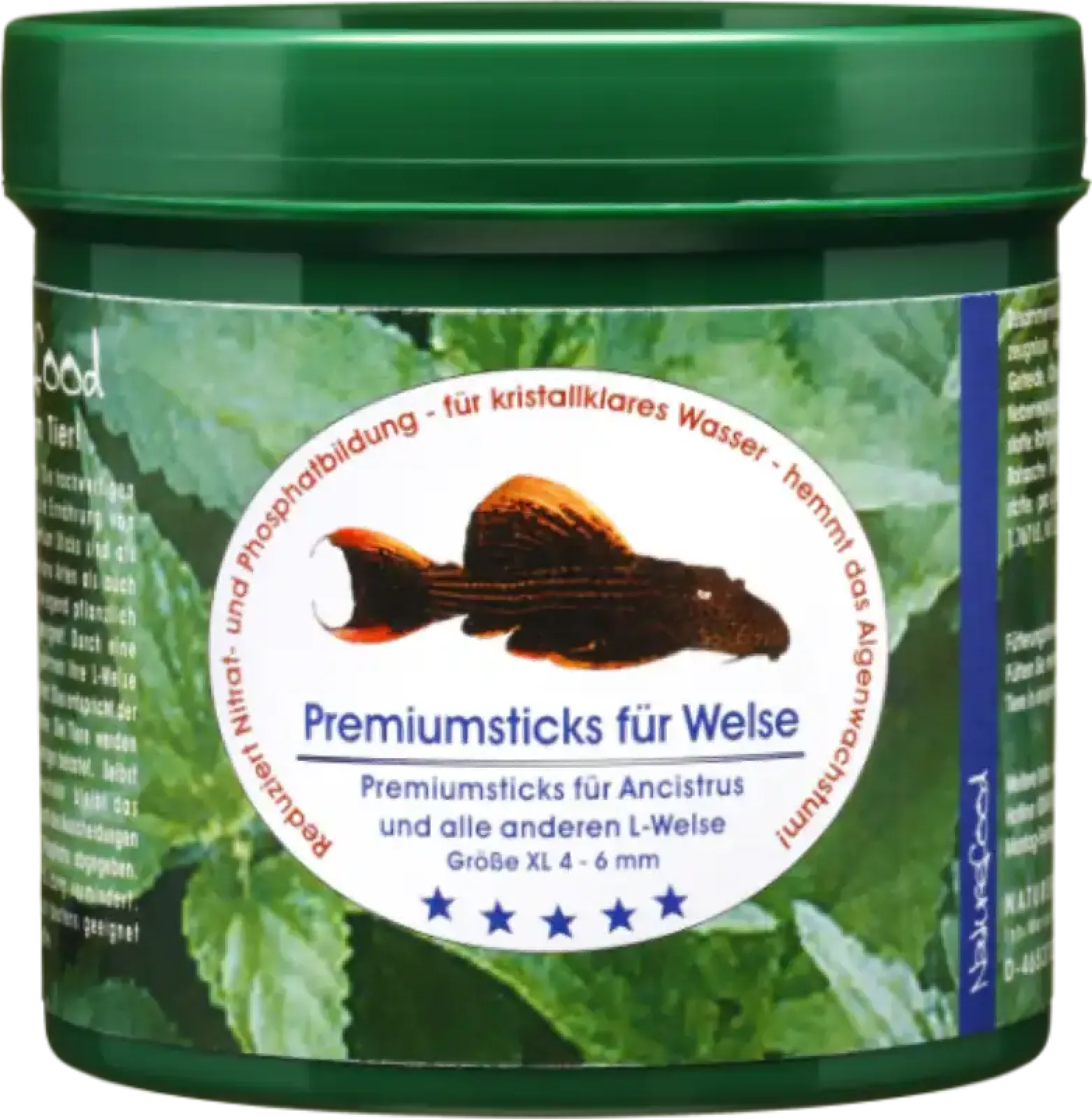 Welsfutter als Sticks für alle L Welse von Naturefood