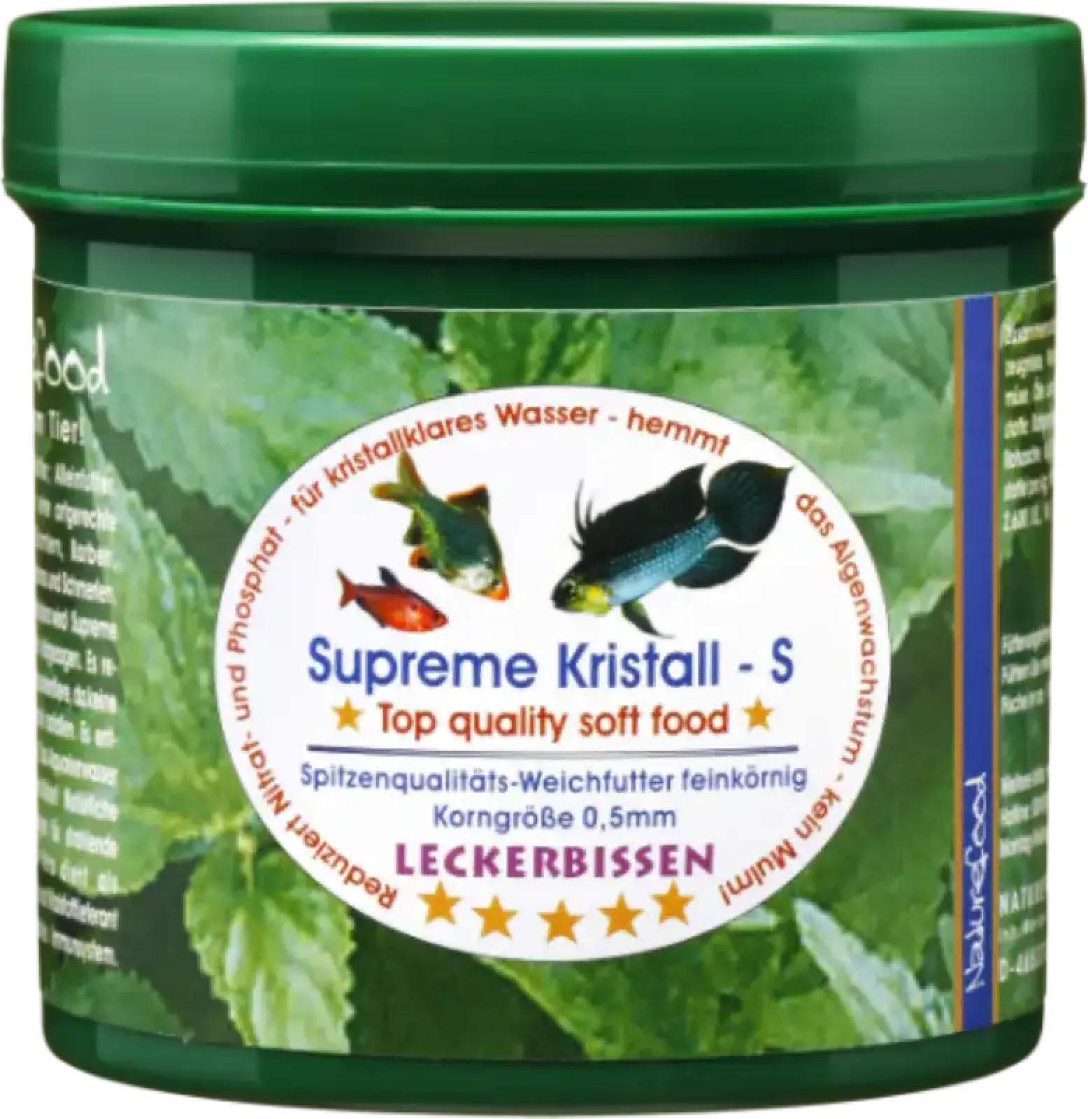 Weichgranulat für kleine Zierfische von Naturefood