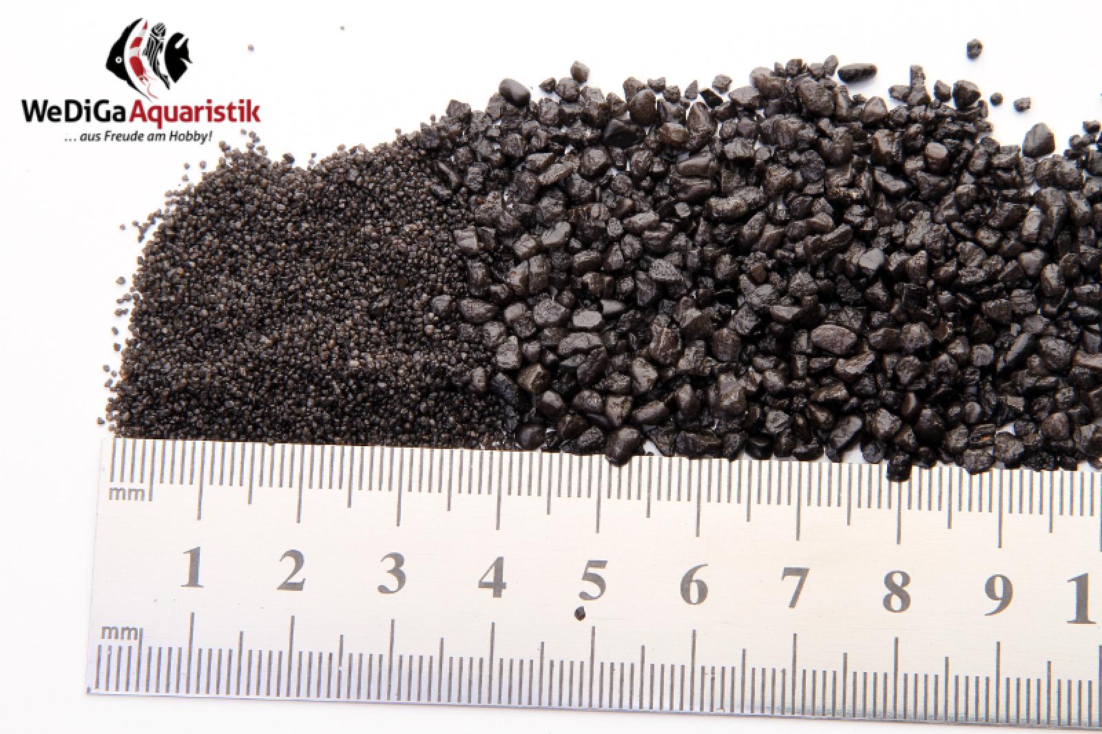 WeDiGa Color Premium Aquariensand und Kies - Samtschwarz - 2 - 3 mm
