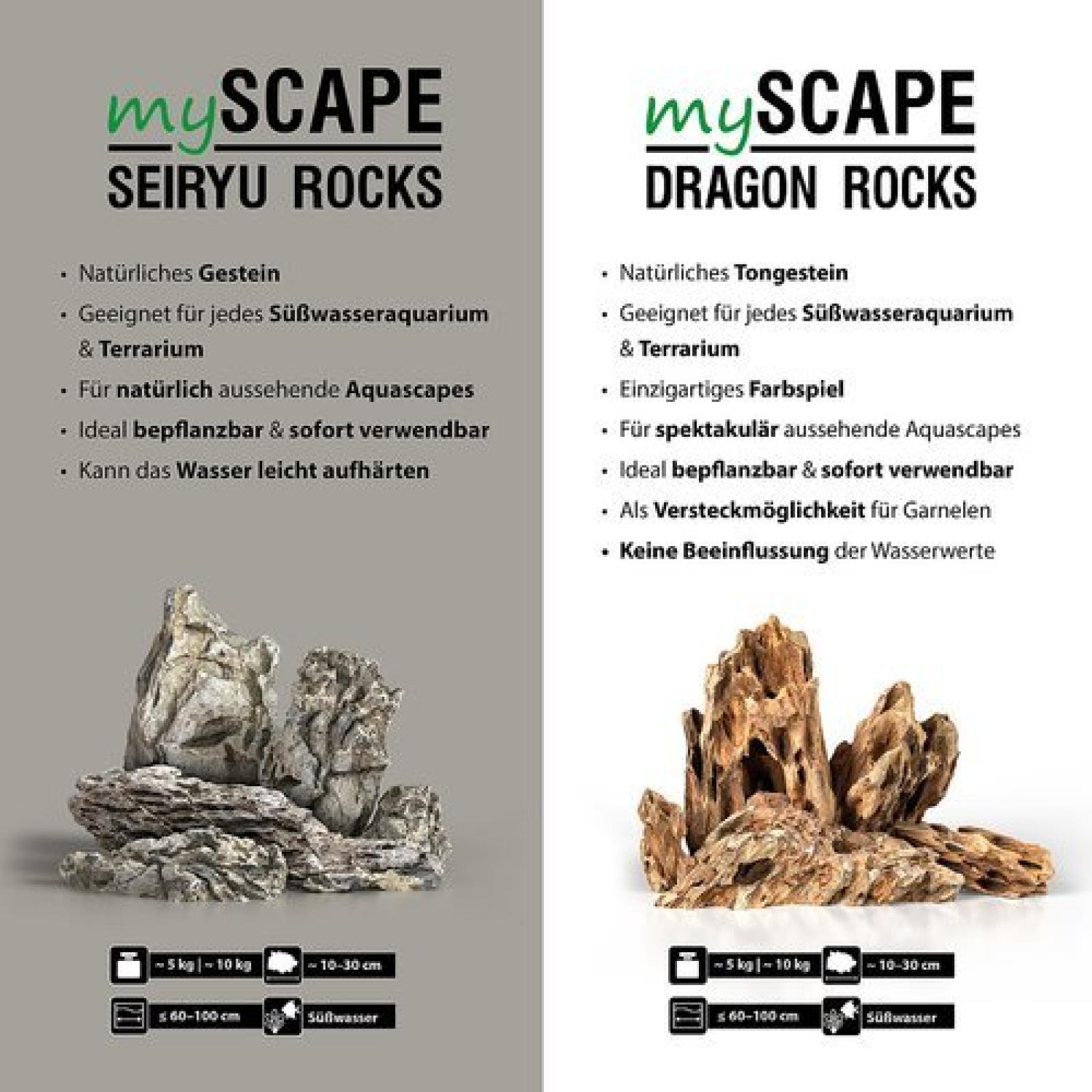 Mini-Landschaft - Seiryu Stone - MyScape Seiryu Rocks 5 Kg