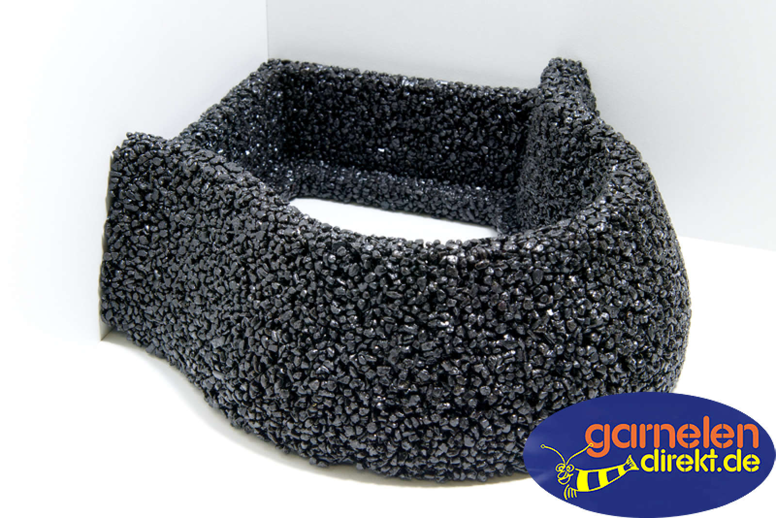 Kleine Ecke von 3D Fischwelten in schwarz